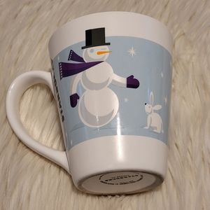 2011 Starbucks Holiday Ceramic Coffee Tea Mug Cup Snowman Bunny
